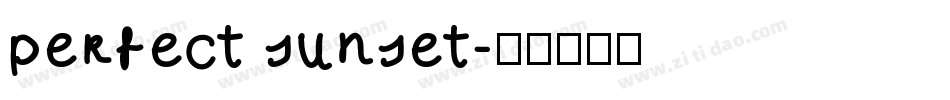 perfect sunset字体转换